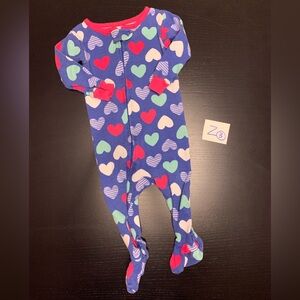 ⭐️2/$11.00⭐️ Carter's 6m Blue Heart Patterned Cotton Sleeper